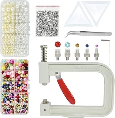 5,400 pieces set of pearl adjustment tools, hand press, pearl rivets fixing machine, hand -made pearl adjustment machine with pearls, nails, screw heads, tweezers, key trays for DIY craft accessories.. Shop efficiently from anywhere with DIAYTAR NIGERIA's comprehensive platform and quick delivery options.