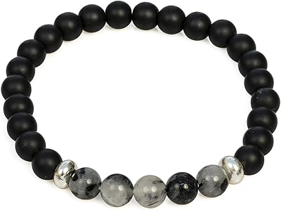 Divine magical spiritual gifts, balanced 8 mm balanced quartz pearls and real black volcanic glass stone, protection bracelet against negative energies for men and women, stone, quartz.. Discover why DIAYTAR NIGERIA is the smart shopper's choice for affordable products delivered nationwide.