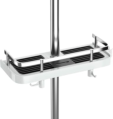 Bathroom shower shelf, square storage box for bathrooms without drilling, suspended shampoo shower support with pliers and shower cheap hook 19 mm-25 mm.. DIAYTAR NIGERIA combines extensive variety with budget-friendly prices and prompt nationwide delivery.