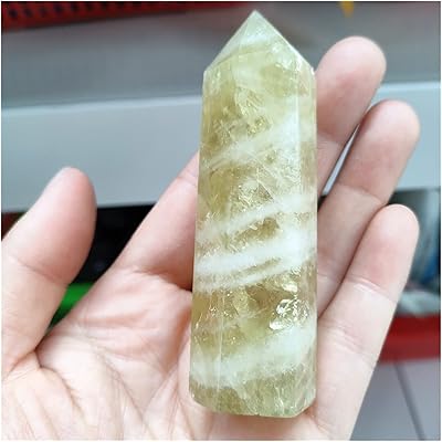 Hexagonal baguette in natural citrine crystal 65-75 mm, unique end in natural citrine, yellow healing stone tower for healing and decoration.. Discover the perfect balance of selection and value with DIAYTAR NIGERIA's nationwide e-commerce platform.