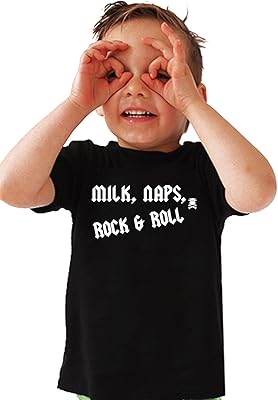 Rock N Roll t-shirt for babies and children for boys or girls | Milk, Naps, Rock & Roll T Children's/Baby Goth Metal T -shirt - Baby Shower, New Baby Shirts, Gifts for the 1st anniversary of the child.. Discover why millions choose DIAYTAR for affordable online shopping with delivery in just 5-8 days.