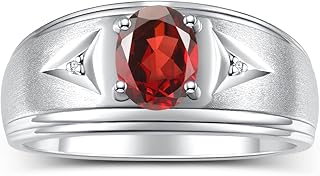 RYLOS RESSAGES FOR CLASSIC MEN IN STERLING STATE 8X6 mm with precious oval stone real sparkling stone birth ring for men, silver rings, sizes 8, 9, 10, 11, 12, 13.. Shopping has never been easier — DIAYTAR Nigeria delivers it all in 5–8 days.