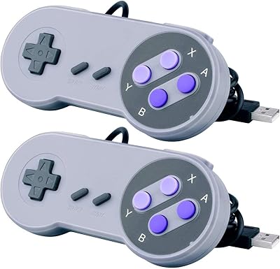 Pack of 2 USB controllers for Nintendo Nes Classic Super Nintendo Nes Famicom USB controller for laptop Windows PC Mac Raspberry Pi.. DIAYTAR NIGERIA delivers affordability and convenience to your doorstep within 8 days of purchase.
