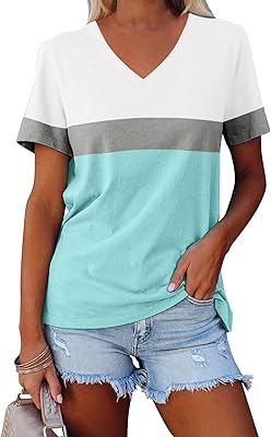 T-shirt casual with short sleeves and V-collar for women, large summer tops.. Transform your shopping experience with DIAYTAR NIGERIA's vast product selection delivered at unbeatable prices.