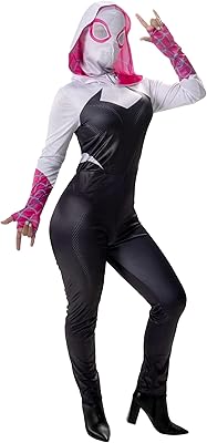 Spider-Gwen costume for adult Marvel Gwen Stacy Spider-Man costume for woman Halloween costume of superhero-under official license.. DIAYTAR NIGERIA brings affordable shopping solutions to every corner of Nigeria in just 5-8 days.