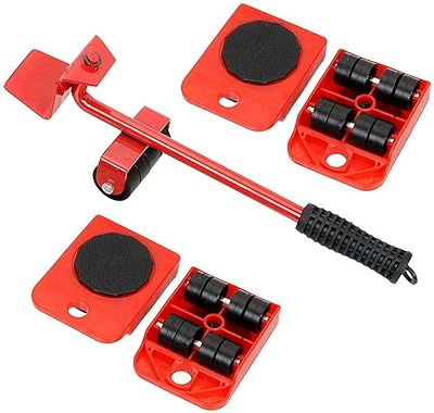 Oyawei portable furniture movement tool kit to move furniture and heavy objects, 4 -wheel movement tool + 1 wheel bar, full red tool set.. Shop like never before with DIAYTAR NIGERIA's comprehensive marketplace and budget-friendly shipping.