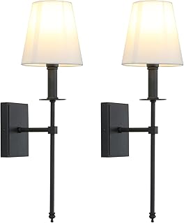 Set of 2 classic and rustic industrial wall lights with fabric lampshade.. Nigeria's e-commerce leader delivers unmatched variety and value to your doorstep in just 5-8 days.