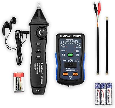 Wire tracker Holdpeak 5900A RJ45 RJ11 BNC, Line detector, Multifunction wire tester for network cable, telephone line detection, continuity verification.. More than a store — DIAYTAR Nigeria is your shopping partner.