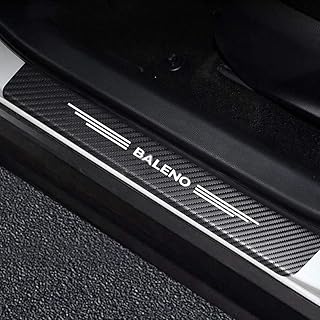 4 pieces of carbon fiber carbon door threshold plates to protect the striped car door threshold, style accessories for Suzuki Baleno.. Shop with intention at DIAYTAR NIGERIA, offering thousands of products delivered nationwide in days.