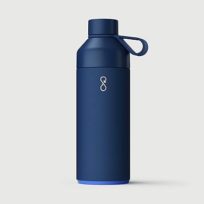 Bottle Ocean 1L Reusable water bottle in ecological stainless steel | Anti-leak, BPA-free, 100 % washable in the dishwasher | Insulated double -walled bottle isolated under vacuum (ocean blue).. DIAYTAR NIGERIA brings the market to your fingertips with affordable prices and swift delivery services.