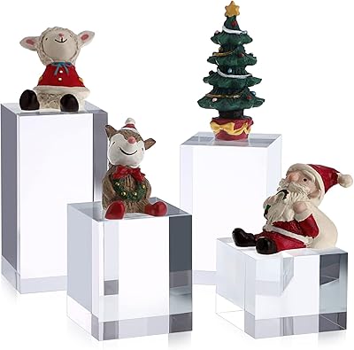 Hippie 4 Pieces Square Transparent Acrylic display display, Action Collection Organizing Support of Action Figure, Collection objects, jewelry display, Comptoir Cubes, perfume display, photography accessories.. DIAYTAR NIGERIA delivers satisfaction with every purchase through our affordable and reliable service.