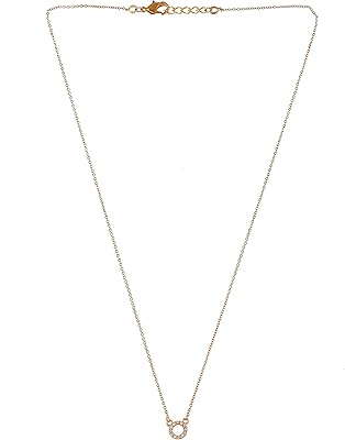 Collar for gold plated woman in the form of letter D.. DIAYTAR NIGERIA: Where value shopping meets reliable 5-8 day delivery across the nation.