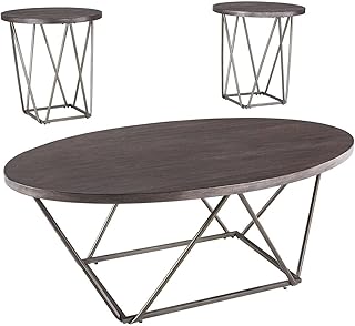 Set of Ashley Furniture Nemhorst event tables in distinctive design - Elegant Ensemble of 3 - Brown.. Transform your online shopping experience with DIAYTAR NIGERIA's affordable and diverse marketplace.