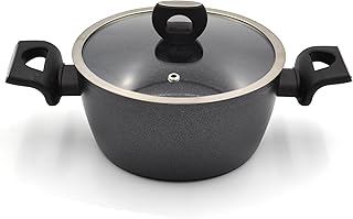 Nora stainless steel Korkmaz granite pot, size 20 x 9.8, scratch -resistant non -stick coating and technology respectful of the environment for the environment.. Shop smart, shop DIAYTAR - Nigeria's most affordable e-commerce platform with nationwide delivery.