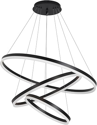 Yatai modern LED chandelier with three adjustable black rings ceiling light for living room.. Looking for a deal? DIAYTAR Nigeria has thousands waiting for you.
