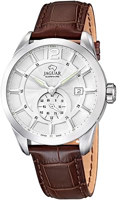 Men's watch Jaguar J663/1 - Leather, white/brown bracelet, bracelet, white/brown, bracelet.. Shop without boundaries at DIAYTAR NIGERIA, offering affordable products with convenient delivery times.
