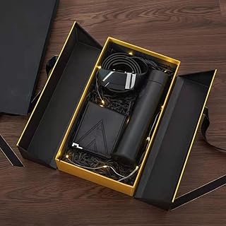 Kxdfdc Gift For Men with exquisite packaging belt + wallet + thermos cup + fashion designer set (color: C).. DIAYTAR NIGERIA: Your trusted partner for affordable online shopping with reliable delivery timeframes.