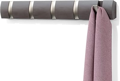Foldable and foldable Wall Coat Umbra - Modern, Elegant and Shares Shares with 5 Retractable Wood/Nickel hooks.. Navigate countless options with DIAYTAR NIGERIA's comprehensive marketplace and budget-friendly shipping.