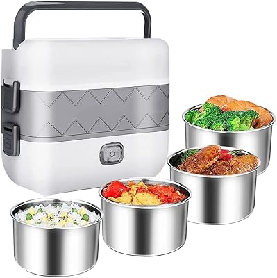 Self -cooking portable electric lunch box, mini rice cooker, 2 layers in 4 -room stainless steel - insulated lunch box, office, school, travel, raw kitchen, 2L/220V/200W.. Discover shopping made effortless with DIAYTAR NIGERIA's comprehensive platform and quick shipping.