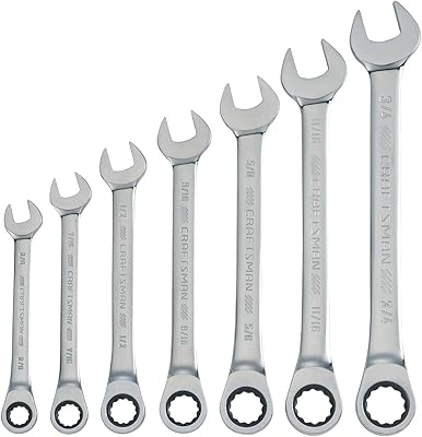 Craftsman CMMT87020 (SAE) Game of 7 standard ratchet keys at 12 sides.. Your everyday shopping destination, DIAYTAR NIGERIA offers quality and value delivered within days.