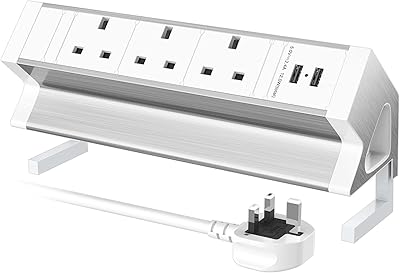 Office power outlet with 2 USB extensions 3 -way and clips USB.. Shop with purpose at DIAYTAR NIGERIA, where diverse selection meets budget-friendly nationwide delivery.