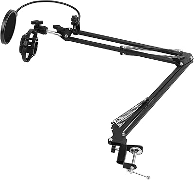 Foldable and adjustable metal microphone foot with anti-shock support and anti-pop filter for studio recording, live broadcast and online song.. Experience shopping satisfaction with DIAYTAR NIGERIA's vast selection and budget-friendly delivery options.
