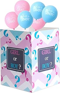 DIY balloons to reveal the genre, paper box with 6 latex balloons, funny idea for boys and girls (white).. DIAYTAR NIGERIA: Where every search leads to affordable products delivered promptly across Nigeria.
