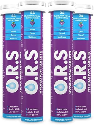 ORS electrolytic rehydration tablets, gluten or lactose -free formula - natural blackcurrant aroma, 96 tablets (4 x 24 package).. Experience the convenience of online shopping with DIAYTAR NIGERIA's reliable 5-8 day delivery service.