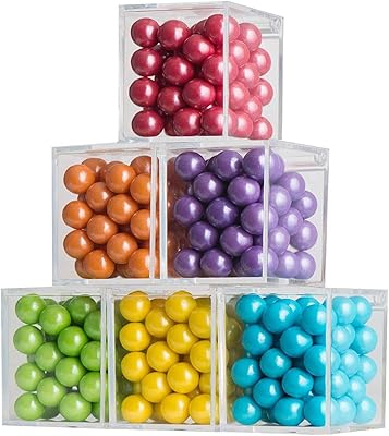 FUFO Lot of 12 transparent plastic storage boxes with hinge lid - acrylic boxes for wedding gifts, party gifts, small candy seam kit, cosmetics organizer 4.5 x 4.5 cm.. Make every purchase count with DIAYTAR Nigeria — shop smart, shop fast.