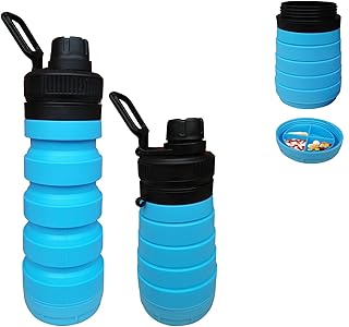 Foldable sports water bottle 750 ml in BPA silicone without BPA, foldable water bottle for children and adults ideal for outdoor activities, school, sport, hiking and gym, water bottle with smart storage at the bottom.. DIAYTAR NIGERIA: Where shopping is easy, prices are low, and delivery is just days away.
