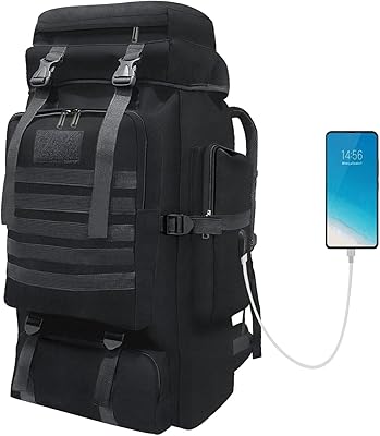Wesocki 80L travel campsite backpack, waterproof and adjustable military backpack with large capacity.. Navigate countless options with DIAYTAR NIGERIA's comprehensive marketplace and budget-friendly shipping.