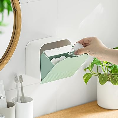A bag to store and organize hygienic towels for women, girls and women, suitable for the bathroom, suitable for cotton swabs, green color.. DIAYTAR NIGERIA brings the market to your fingertips with affordable prices and swift delivery services.