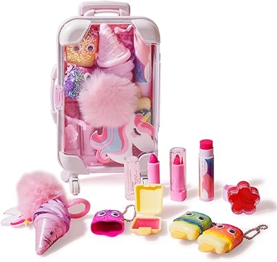 M & u Make up 8 -piece lip shiny care box with bag, glitter lip lipstick flavored with fruit in a real bag, makeup toy for children 5 years and over, non -toxic and adapted to children.. DIAYTAR NIGERIA makes quality accessible to all with our affordable prices and quick delivery service.