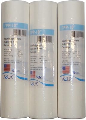 Set of 3 universal filter cartridges with sediment 1 micron 10 "x 2.5" for reflux evaporator, the whole house and water filters.. DIAYTAR NIGERIA: Bringing affordable shopping solutions with a diverse product catalog delivered nationwide.