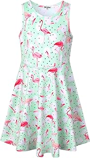 Unicorn rainbow dresses without sleeve for girls with floral print for the holidays, 3 to 13 years old, rainbow colors.. DIAYTAR NIGERIA: Where every shopping need is met with affordable prices and timely delivery.