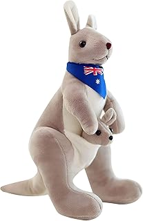 Kangaroo stuff, sweet plush animals with Australian scarf and joey, toys in toy preschool birthday gifts for children, Cuddlekins 11.80.. Enjoy low prices, wide selections, and reliable delivery with DIAYTAR Nigeria.