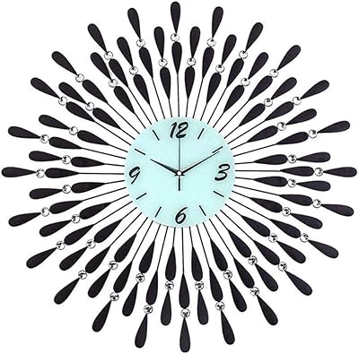Wall clocks 20 "Wall clock in metal leaf in crystal dial in glass with numbers.. DIAYTAR NIGERIA: Where every shopping need is met with affordable prices and timely delivery.