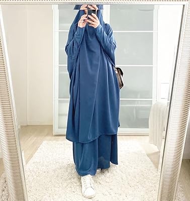 Jenny Elegant Prayer Dress for Muslim women, Abaya Jilbab Dubai, Ramadan long dress, Islamic costumes (color: blue, size: single size).. DIAYTAR NIGERIA: Where every Nigerian finds what they need at prices they can afford, delivered promptly.