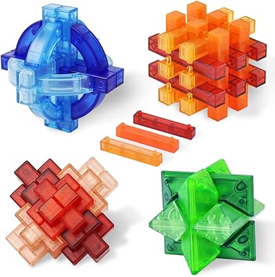 Stimulating puzzles for children and adults, educational games, a game of 3D puzzles of 4 pieces to open the lock and test intelligence, reflection and patience.. DIAYTAR NIGERIA: Empowering Nigerians with access to affordable products delivered within 8 days.