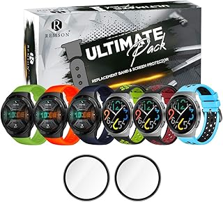 Ramson Ultimate Set of 8 rooms, silicone bracelet with screen protector for Huawei Watch GT2E, replacement bracelet and TPU screen protector.. DIAYTAR NIGERIA delivers more than expected with our extensive catalog and 5-8 day delivery service.