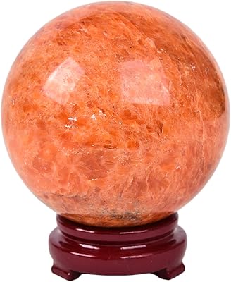 GIC Gym Natural Sun Stone Ball With Rare Wooden Support Fengshui Healing Meditation Reiki Ball (90-100mm).. DIAYTAR NIGERIA delivers on convenience and affordability with our reliable nationwide shipping.