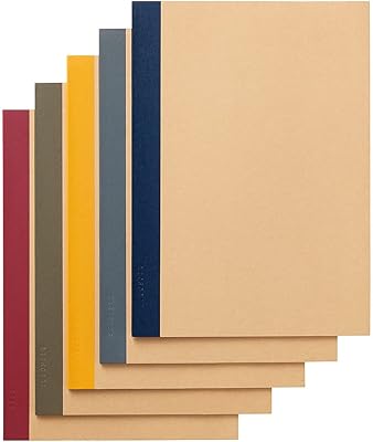Set of 5 muji notebooks, 30 sheets, color rule B5 76316145, multicolored.. DIAYTAR NIGERIA: Where shopping meets satisfaction with affordable prices and reliable 5-8 day shipping.