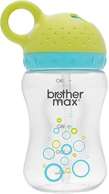 Boter of BROTHER MAX Premium with children's spout / cup with children's straw | BPA-free cup with anti-arrival design (380 ml, blue/green).. Experience shopping without compromise at DIAYTAR NIGERIA, with vast selection and quick delivery.