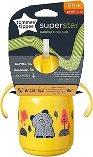 Tommee Tippee Superstar Goblet with straw for toddlers, 100 % intelliva anti-sucking technology and vibration and antibacterial hygienic technology Backshield, 6 months and more, 300 ml, lot of 1, yellow.. Your favorite online marketplace — DIAYTAR Nigeria delivers quick and cheap.