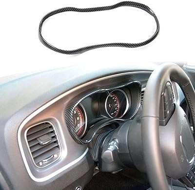 Cross-fiber Crossilk carbon fiber dashboard cover, interior decoration accessories for Dodge Charge 2015-2021 (black).. DIAYTAR NIGERIA: Where every search leads to affordable products delivered promptly across Nigeria.