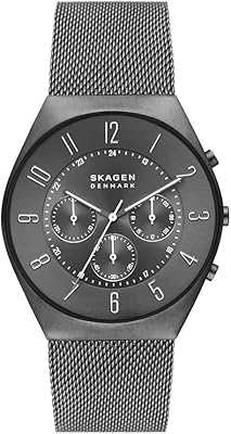 Skagen watch for men chronograph Grenen, watch in stainless steel recycled at least 50 %, size of the 42 mm case.. DIAYTAR NIGERIA: Connecting Nigerians with their needs through our affordable and diverse marketplace.