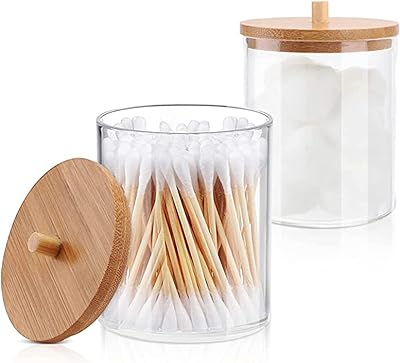 Castowave Q-Tip Bathroom Wallet 2 Piece Apothecary and Acrylic Cotton Ball, Bath basket with cotton-sea lids and cotton brush.. Shop with purpose at DIAYTAR NIGERIA and receive products at unbeatable prices within the week.