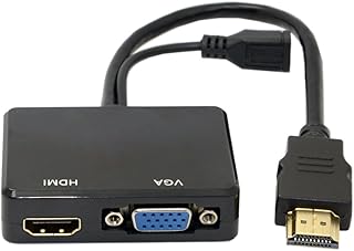 HDMI distributor CC cable to VGA and female with cable adapter.. Experience shopping freedom with DIAYTAR NIGERIA's comprehensive marketplace delivered within 8 days.