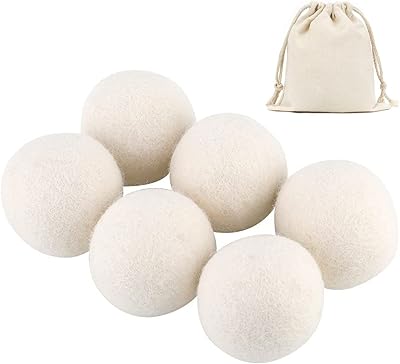 Wool drying balls 6 pieces cleaning balls reusable laundry with cotton bag.. Discover shopping made simple with DIAYTAR NIGERIA's comprehensive platform and nationwide delivery service.