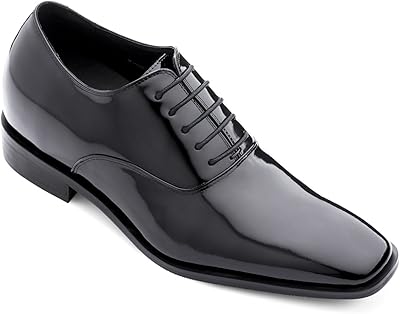 Invisible raising shoes Toto For Men - Formal Oxford Shoes In Verni leather - 3 inches more - H6532B.. DIAYTAR NIGERIA delivers on convenience and affordability with our reliable nationwide shipping.